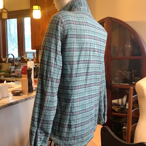 WOOLRICH WOMENS PLAID COTTON FLANNEL SHIRT BLOUSE - Picture 6 of 13